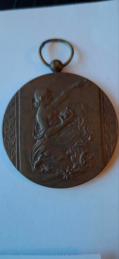 Franse bronzen schietmedaille, Postzegels en Munten, Penningen en Medailles, Ophalen of Verzenden
