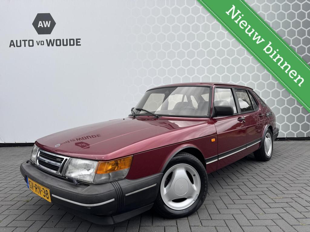 Saab 900 S 2.0 Turbo Leer Elek ramen 5 deurs Unieke auto, Voorwielaandrijving, Lederen bekleding, Gebruikt, Zwart