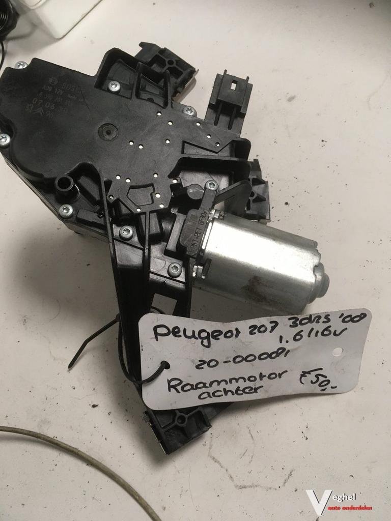 Peugeot 207 3 drs 2008 ruitenwissermotor achter, Gebruikt, -, -, Ophalen of Verzenden