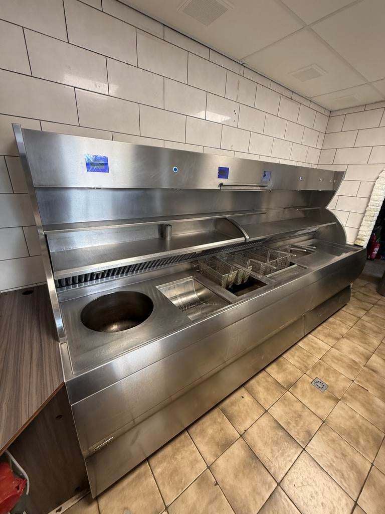 Hoogrendement Friteuse bakwand frituur gas horeca friet tent, Ophalen, Gebruikt, Fornuis, Frituur en Grillen
