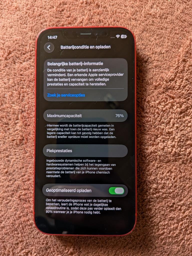 Apple iPhone 12, Ophalen of Verzenden, Rood, 64 GB, IPhone 12