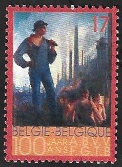 1 Postzegel 1998 ABVV 100 Jaar België, Frankeerzegel, Ophalen of Verzenden, Postfris, Postfris