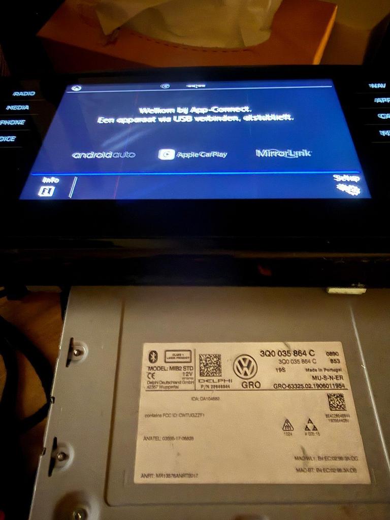 Volkswagen Discover Media MIB2 met 8’’ PLUG&PLAY (Geen DAB), Auto diversen, Autoradio's, Gebruikt, Ophalen of Verzenden