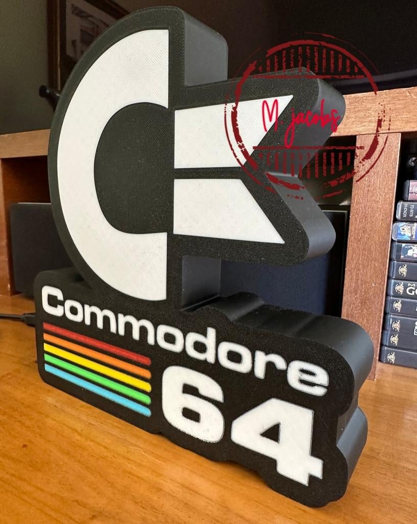 Le boîtier publicitaire Commodore 64 avec éclairage LED est, Collections, Enlèvement ou Envoi, Neuf, Table lumineuse ou lampe (néon)