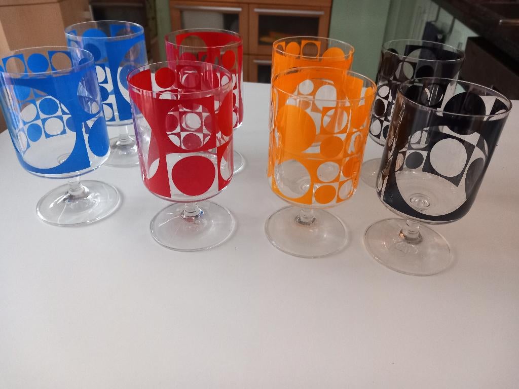 8 verres Leonardo vintage, Collections, Verres & Petits Verres, Enlèvement ou Envoi, Neuf, Autres types