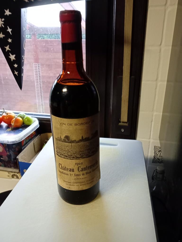 Wijn Château Cantemerle 1966, Verzamelen, Wijnen, Ophalen, Frankrijk, Zo goed als nieuw, Rode wijn