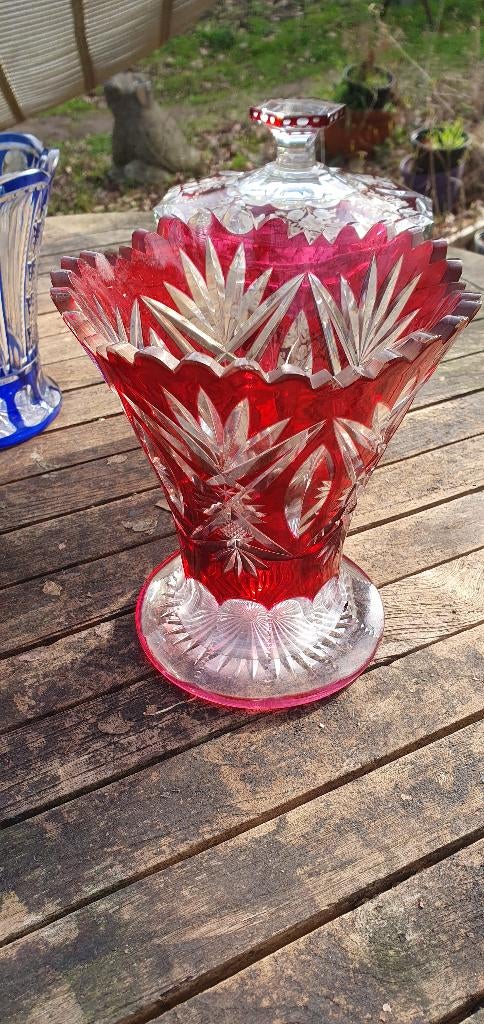 Lot 4 vase de val saint lambert, Antiquités & Art, Enlèvement ou Envoi