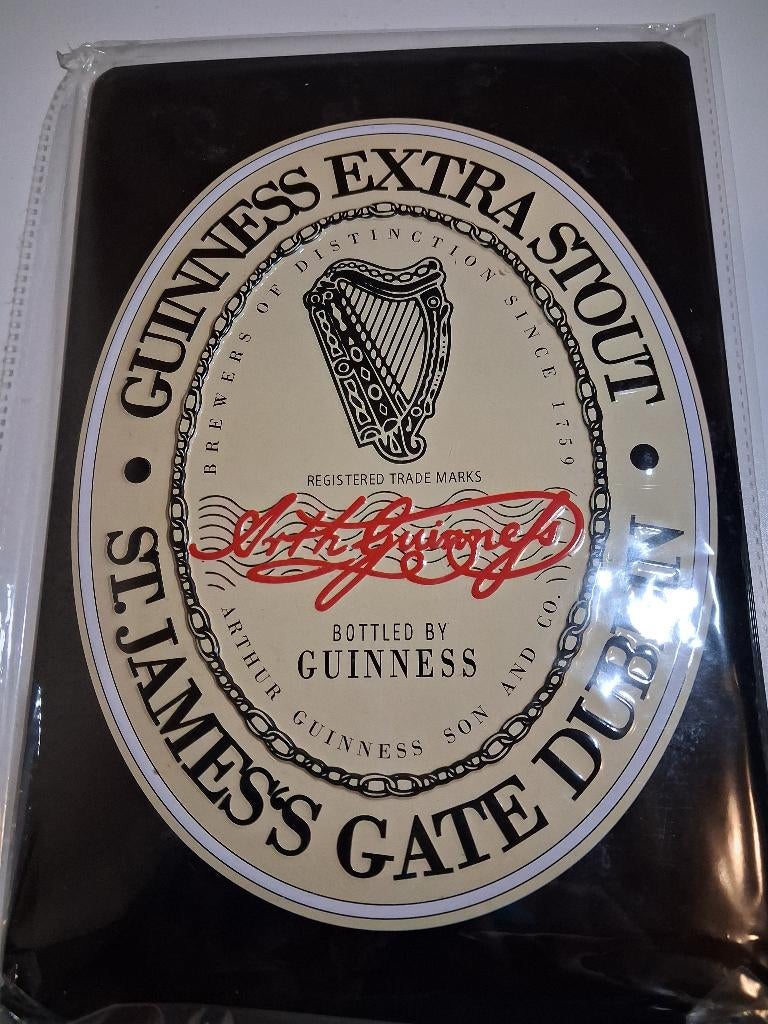 Guinness plaat van metaal, Ophalen of Verzenden, Nieuw, Reclamebord, Plaat of Schild, Overige merken