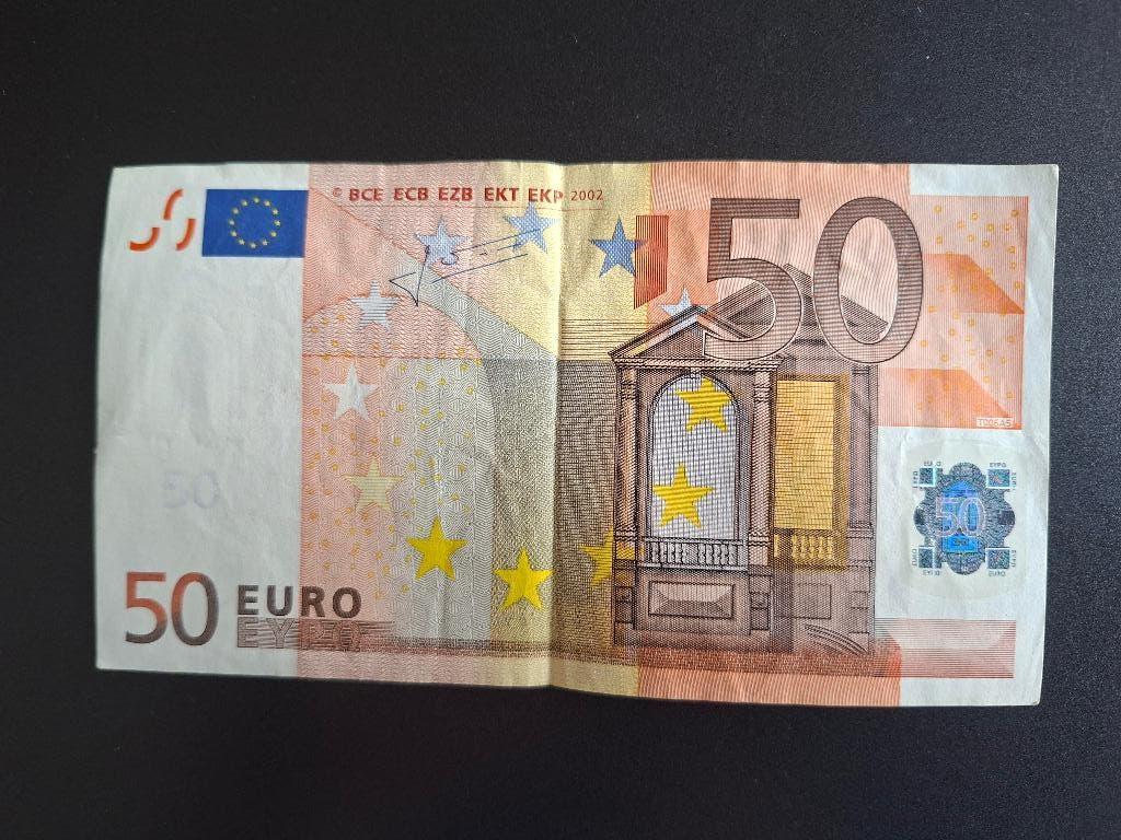2002 België 50 euro oude serie Trichet code T006, Verzenden, Los biljet
