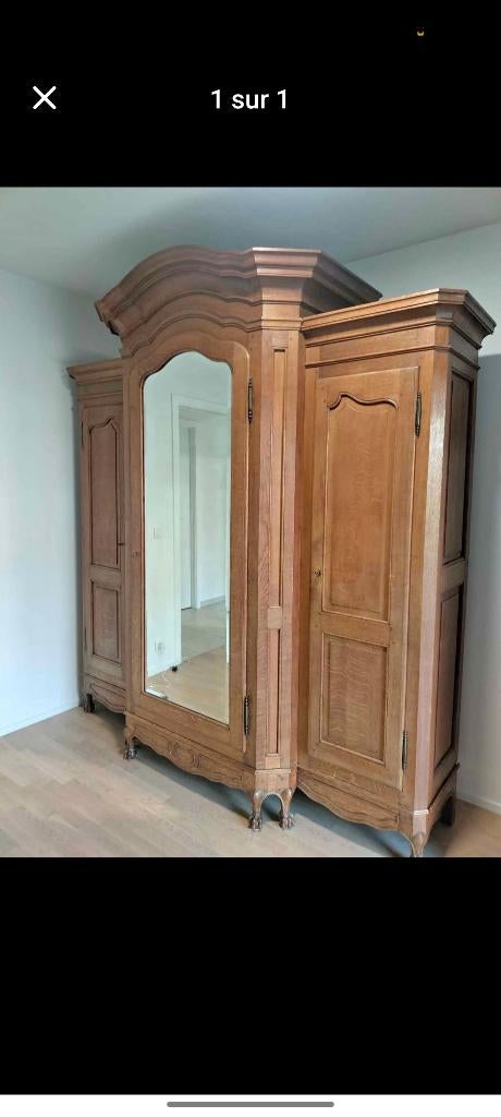 Garde robe en chêne, Maison & Meubles, Enlèvement, Comme neuf, Chêne, Avec espace de penderie