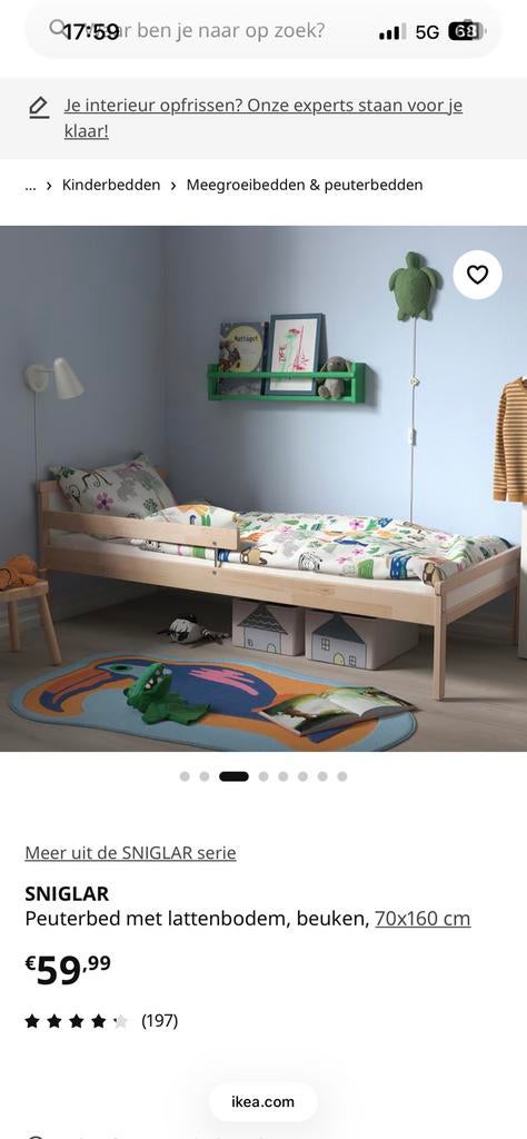 Kinderbed incl matras, Enlèvement, Utilisé