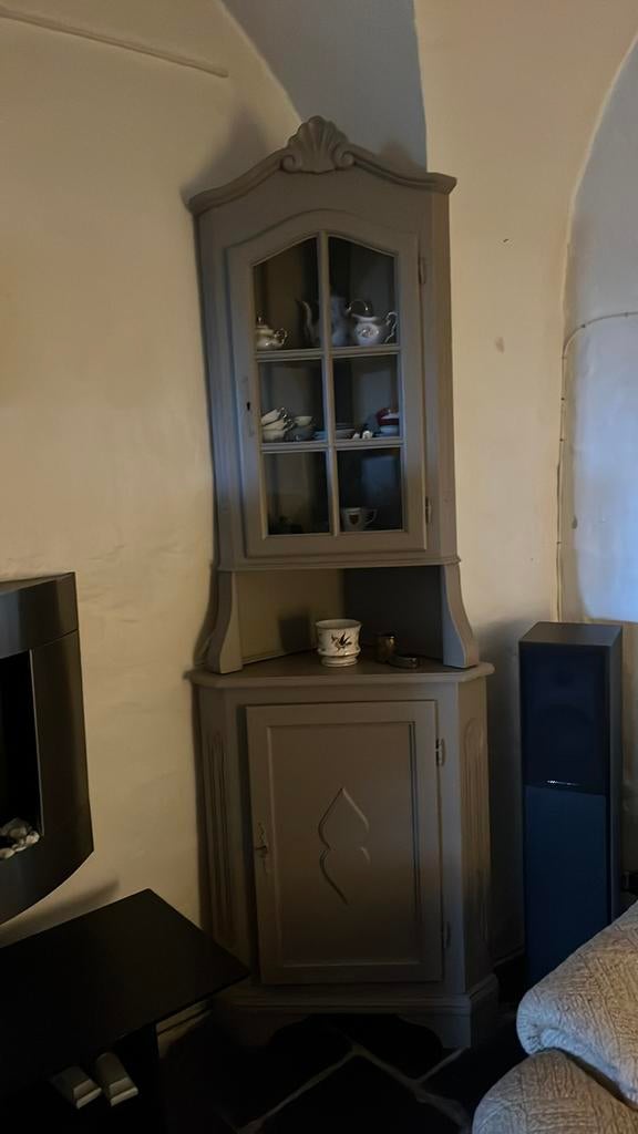 Hoekkast + tafel + kader, Huis en Inrichting, Ophalen, Gebruikt