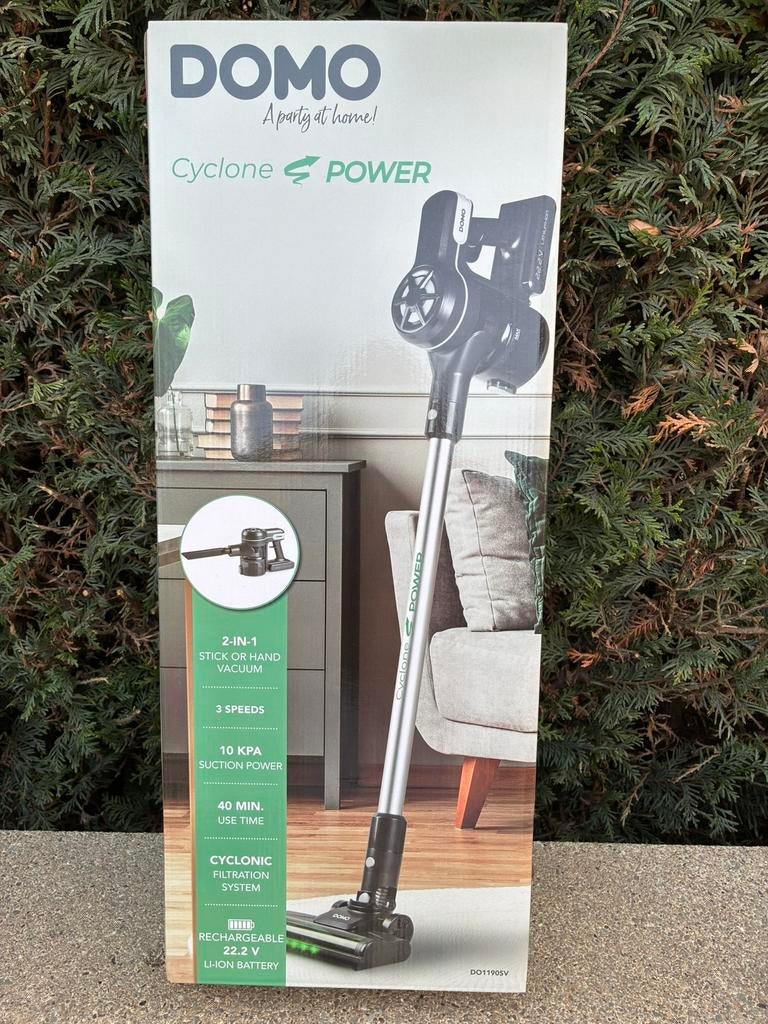 Aspirateur balai 2 en 1 DOMO 0,6L - 22,2V neuf emballé, Neuf, Aspirateur, Réservoir, Enlèvement