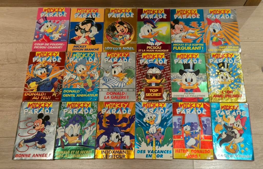 Lot MICKEY PARADE 90's 18 delen Disney bd, Boeken, Gelezen, WALT DISNEY, Europa, Ophalen of Verzenden