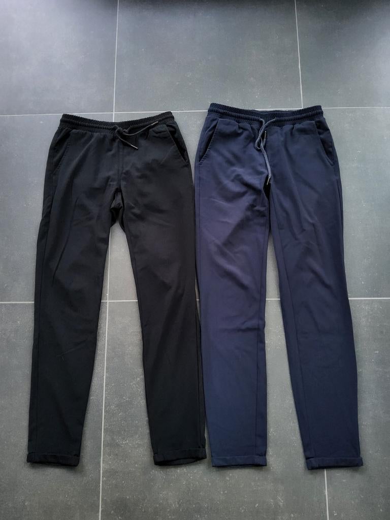 Pantalon noir et bleu, Enlèvement ou Envoi, Taille 34 (XS) ou plus petite, Porté, Noir