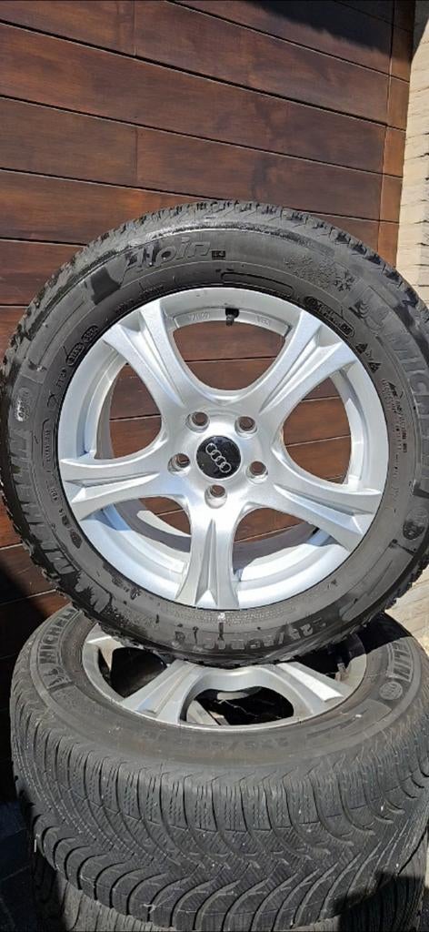 Set winterbanden Michelin 225/55/R16 met aluminium velg, Ophalen, Winterbanden, Band(en)