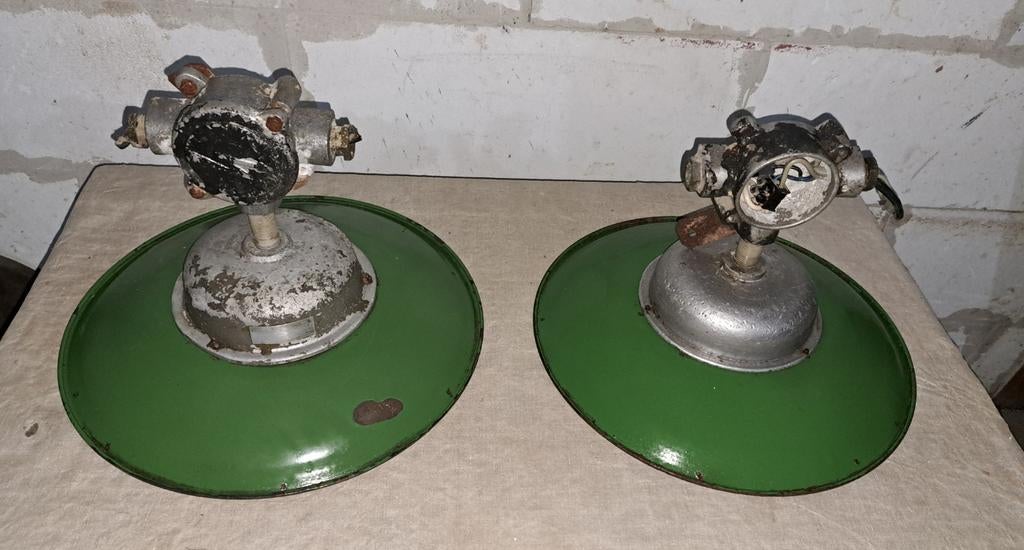 Lamp lampen industriele emaille fabriekslampen, Ophalen of Verzenden