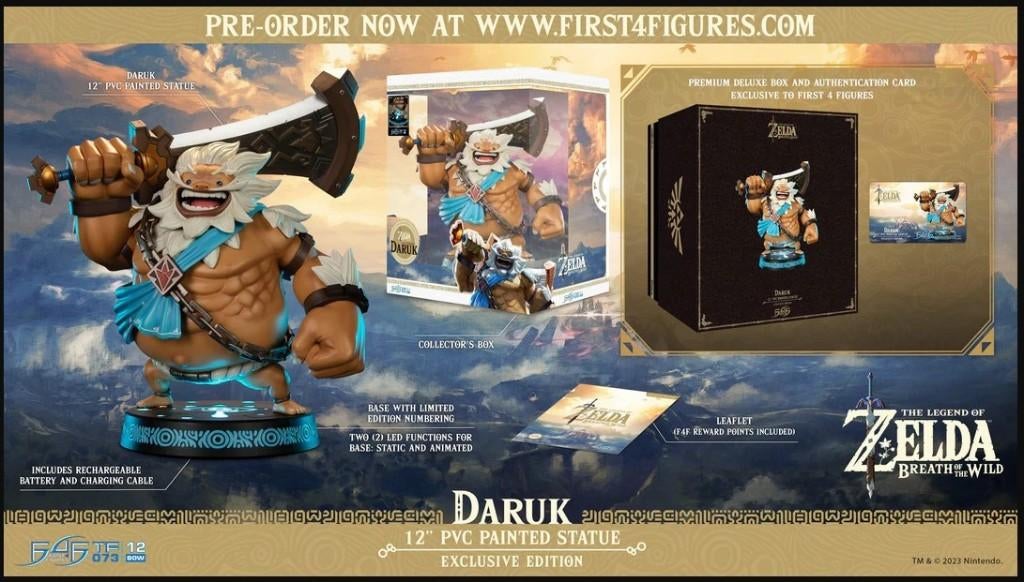 F4F Daruk exclusieve versie PVC Zelda BOTW Nintendo, Ophalen of Verzenden, Nieuw, Fantasy