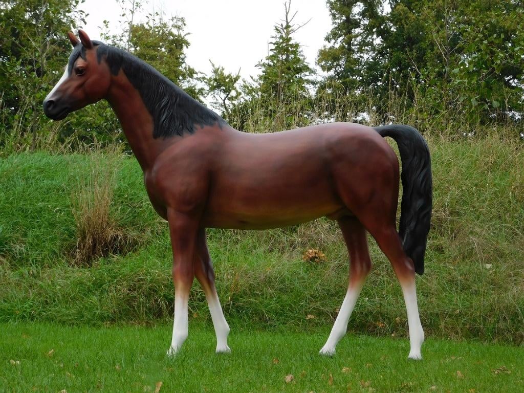 Beeld Paard XXL - 190 x 220 cm - Polystone, Verzamelen, Beelden en Beeldjes, Nieuw, Ophalen of Verzenden