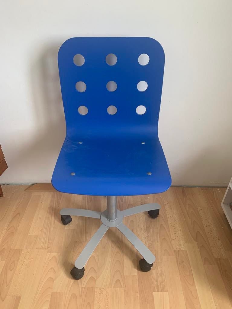 Chaise de bureau Ikea bois, Enlèvement, Utilisé, Bleu, Chaise de bureau