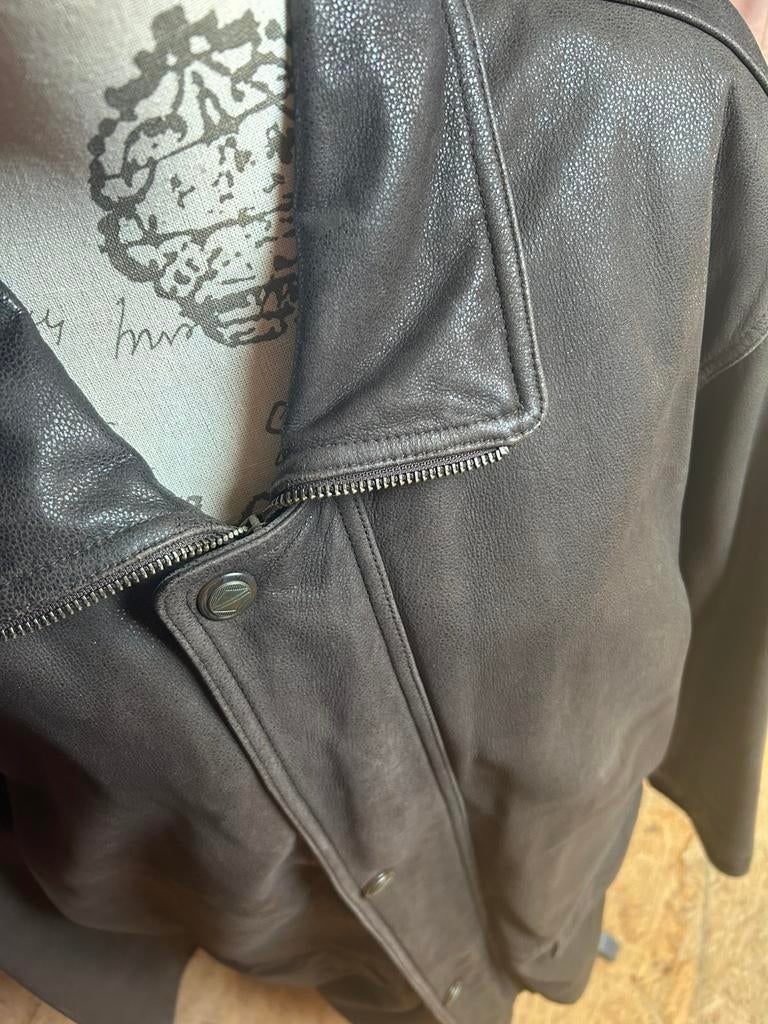 Echt lederen jas voor heren, Ophalen, Zo goed als nieuw, Maat 52/54 (L), Bruin