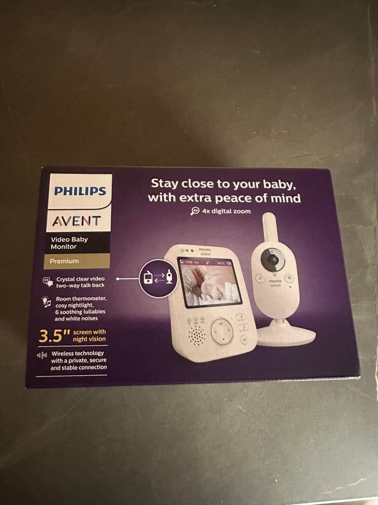 Philips Avent SCD891 Babyfoon - Nieuw in doos, Kinderen en Baby's, Babyfoons, Nieuw, 250 meter of meer, Camera, Digitaal, Terugspreekfunctie