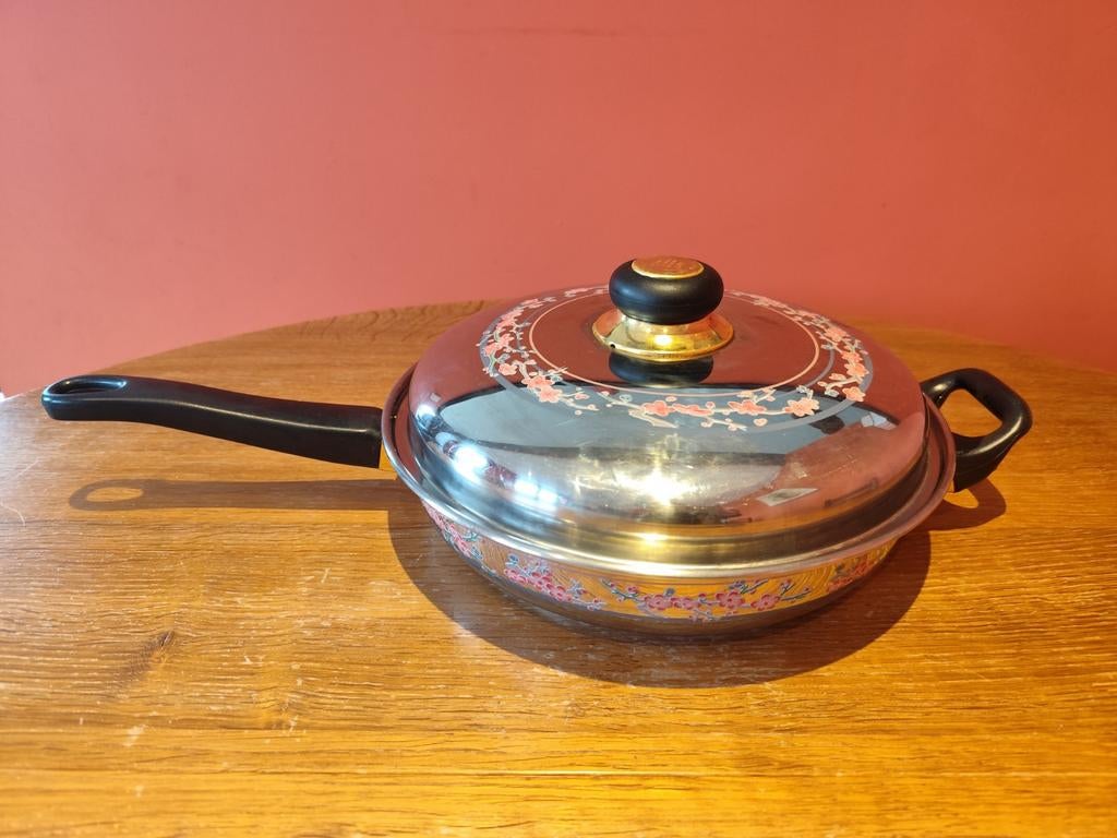 Casserole avec couvercle AMC Schuman inox ****, Maison & Meubles, Enlèvement, Inox