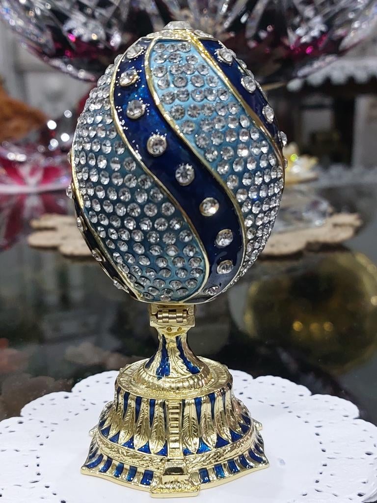 Superbe œuf style Fabergé, Antiquités & Art, Enlèvement