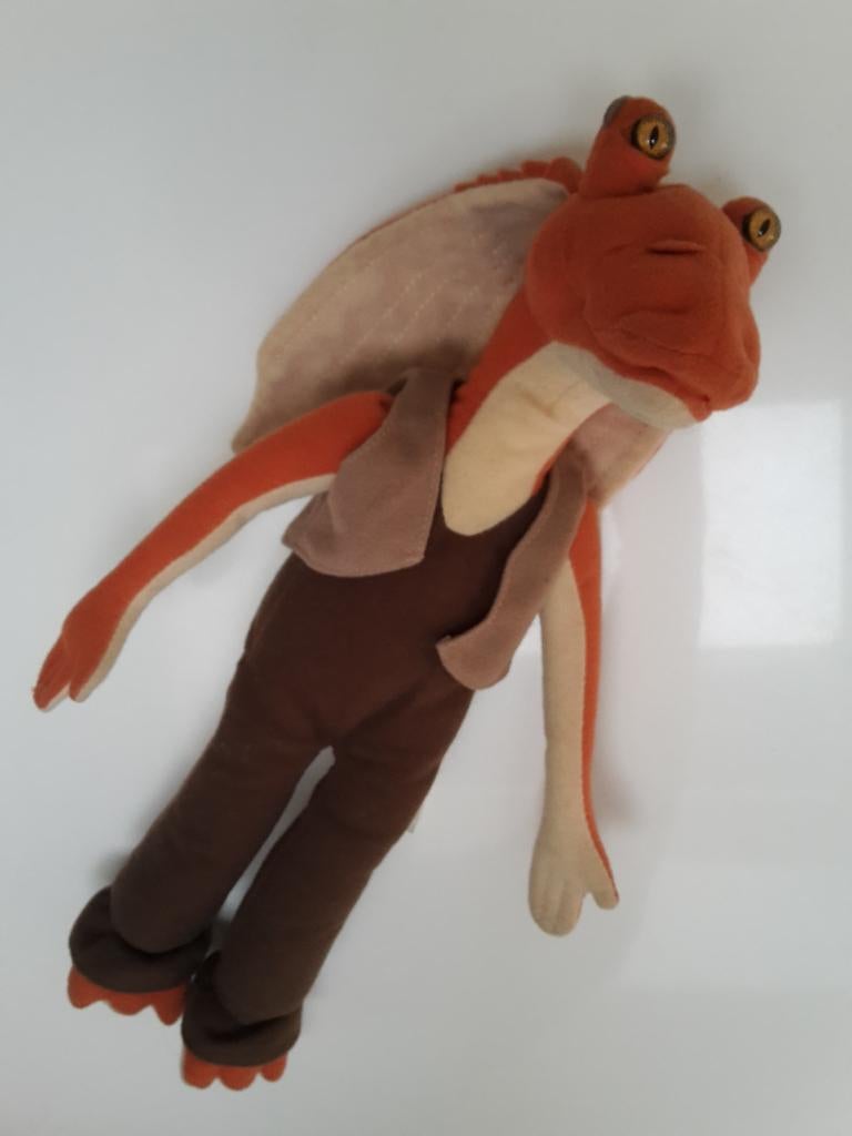 Knuffel v.d. Star Wars figuur Jar Jar Binks, 30 cm, Verzamelen, Star Wars, Ophalen of Verzenden, Zo goed als nieuw, Overige typen