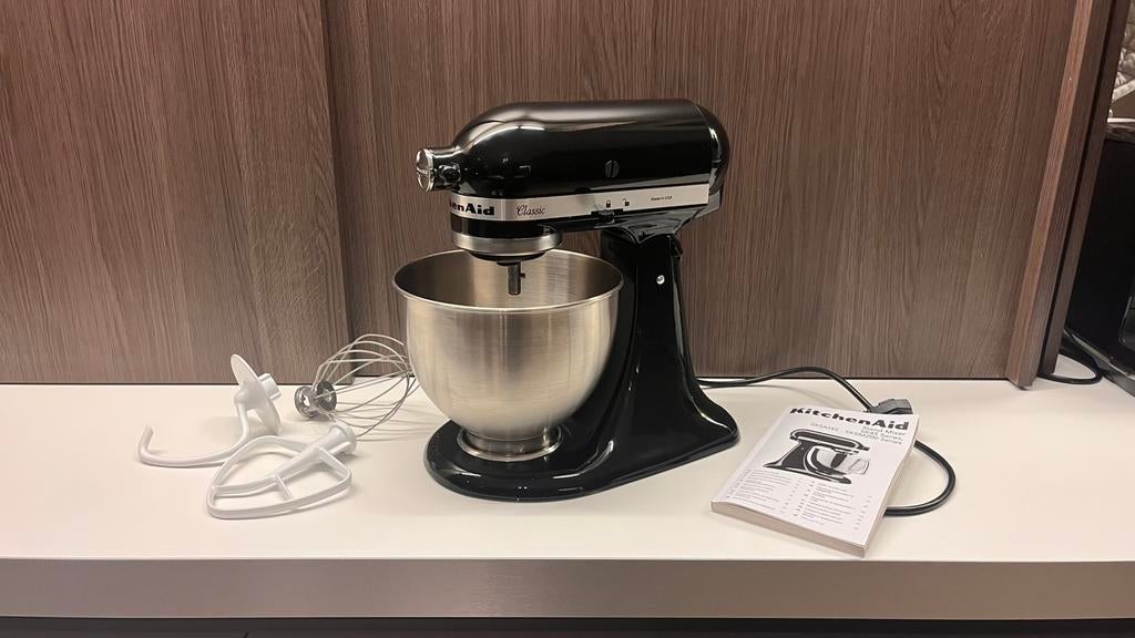 Nieuwe zwarte Kitchenaid keukenrobot 4,3L, Elektronische apparatuur, 4 liter of meer, Ophalen, Nieuw