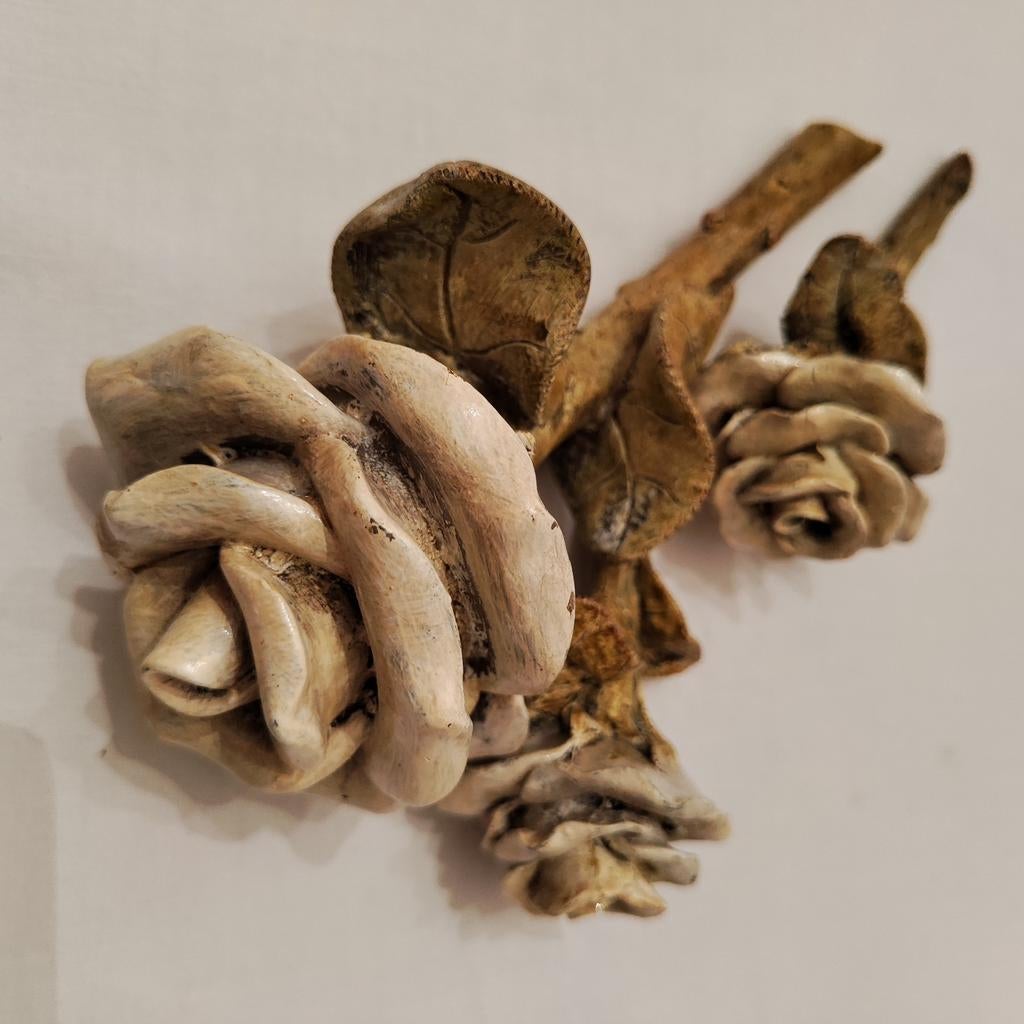 Bloemen gepatineerd op hars, Huis en Inrichting, Woonaccessoires | Kransen, Ophalen of Verzenden