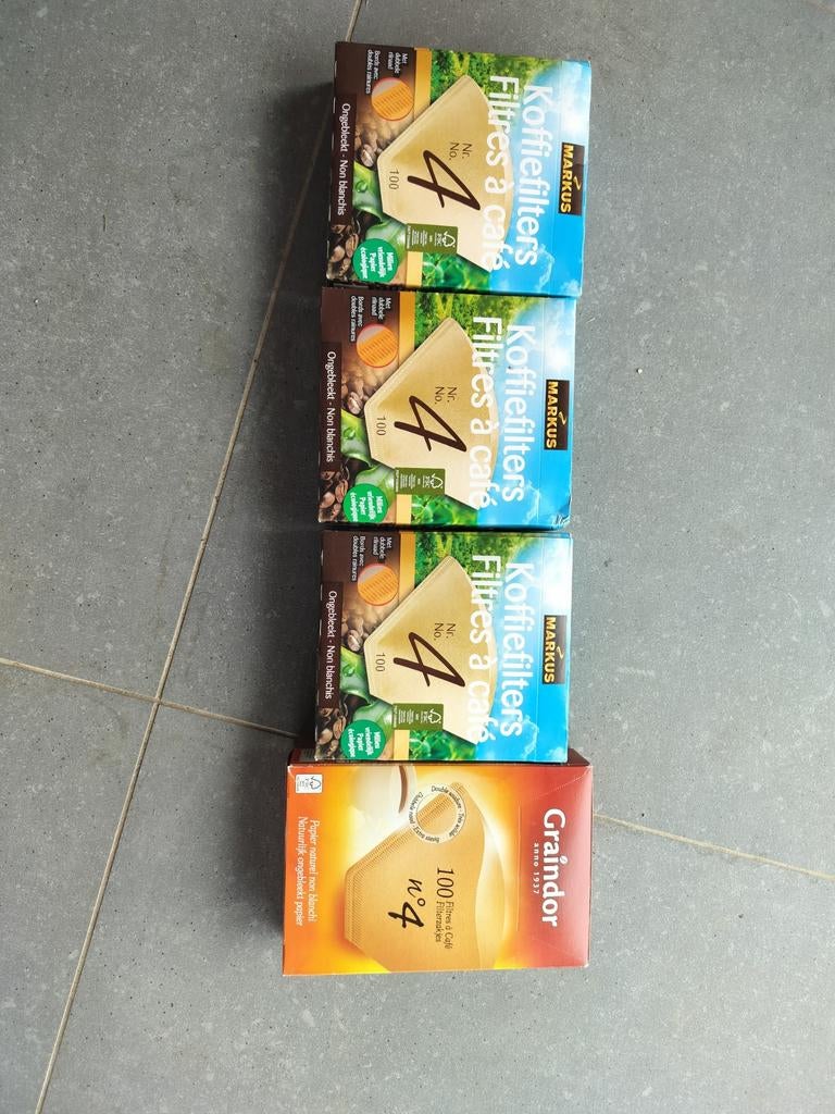 Wegwerpkoffiefilter 2e alle koffiefilter 4x 100 stuks koffie, Ophalen of Verzenden