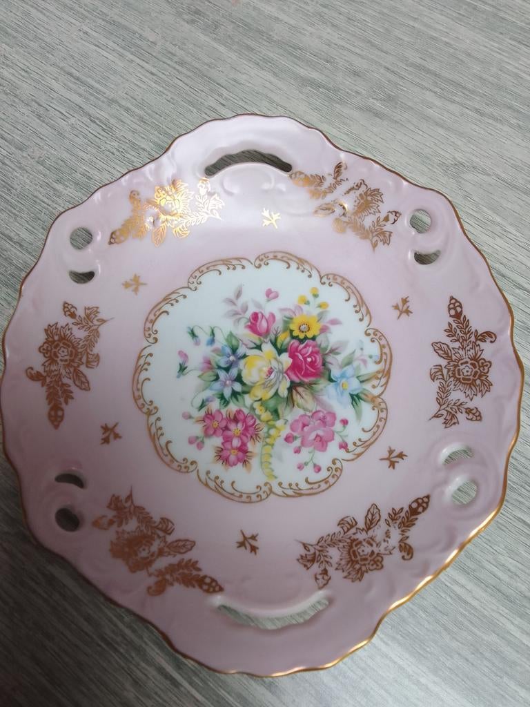 Zeldzaam antiek schaaltje fijn en volledig met goud afgewerk, Antiek en Kunst, Ophalen