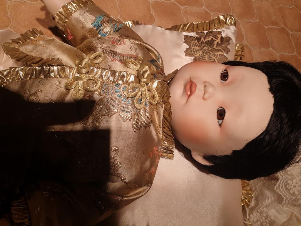 Chinees doopkind in porcelein Franklin Mint, Kleding | Dames, Ophalen of Verzenden