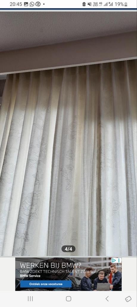 Overgordijnen 2x (240hx210b), Huis en Inrichting, Ophalen