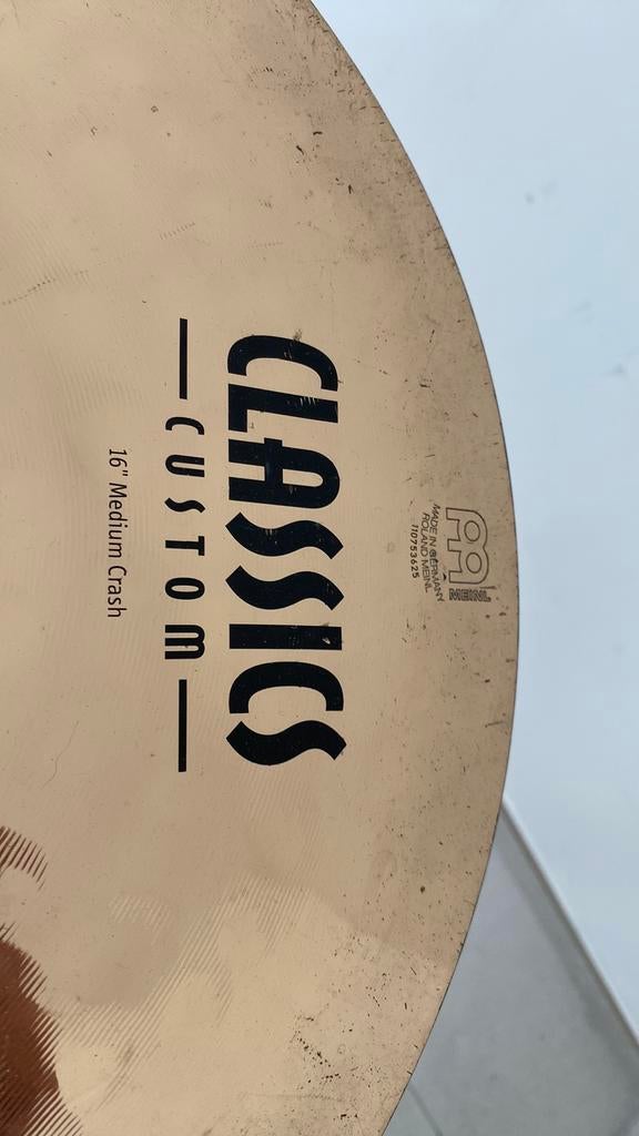 Cymbale Meinl custom classic crash 16 + Pied, Muziek en Instrumenten, Drumstellen en Slagwerk, Ophalen, Zo goed als nieuw