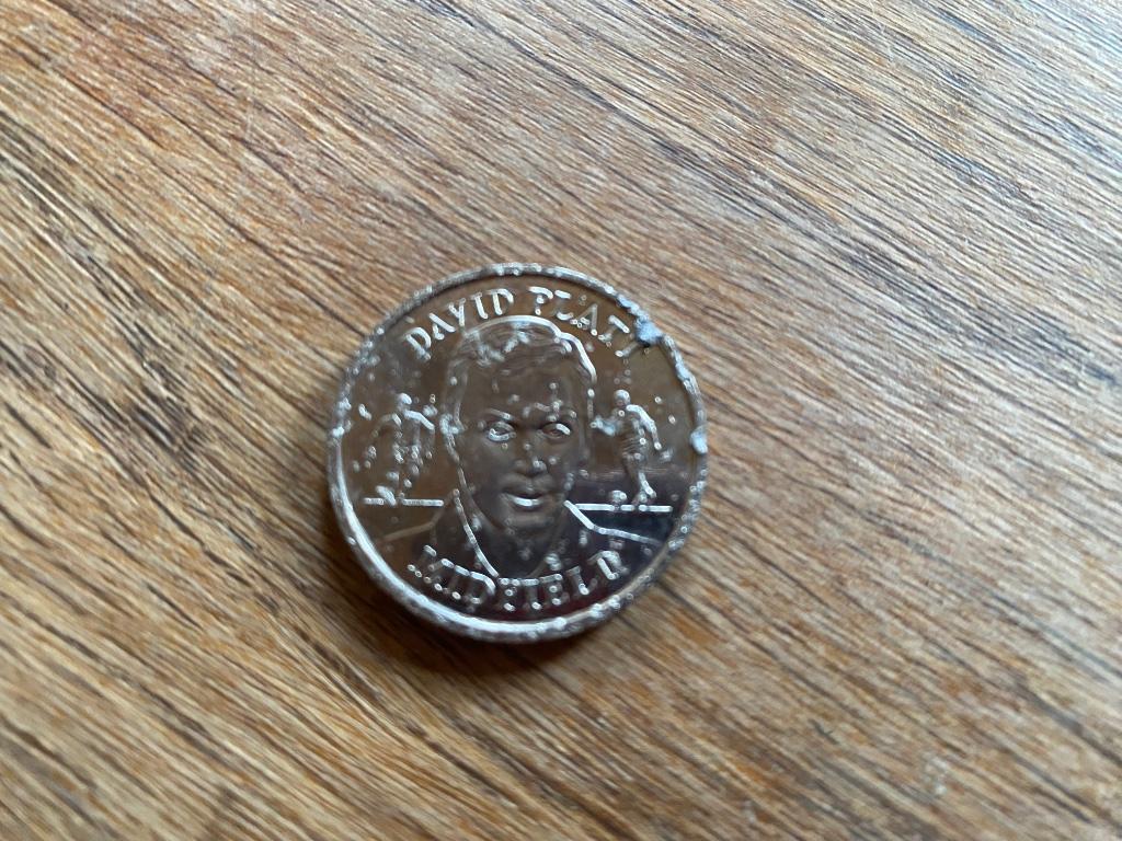 Pièce de monnaie ancienne David Plat Midfield 1996 Official, Collections, Envoi, Utilisé