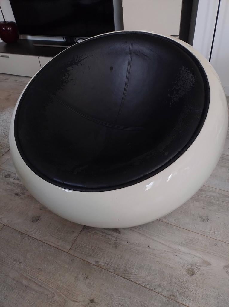 Fauteuil boule pivotant marque ATMO, Maison & Meubles, Enlèvement, Utilisé, Rond