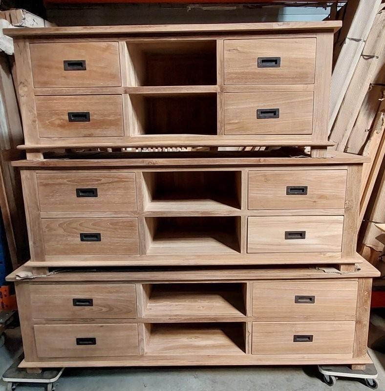 Massieve Teak Kasten, Maatwerk kan ook., Ophalen