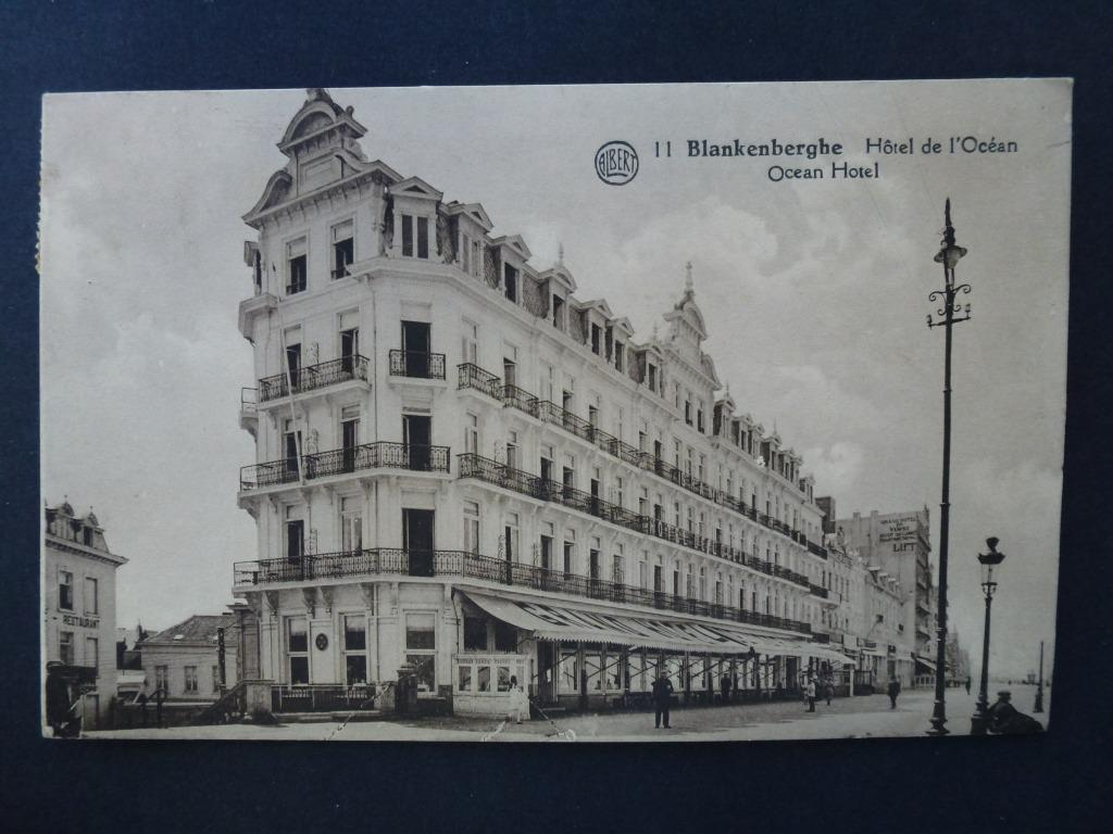 Blankenberghe Hôtel de l'Océan, Envoi, 1920 à 1940, Affranchie, Bâtiment