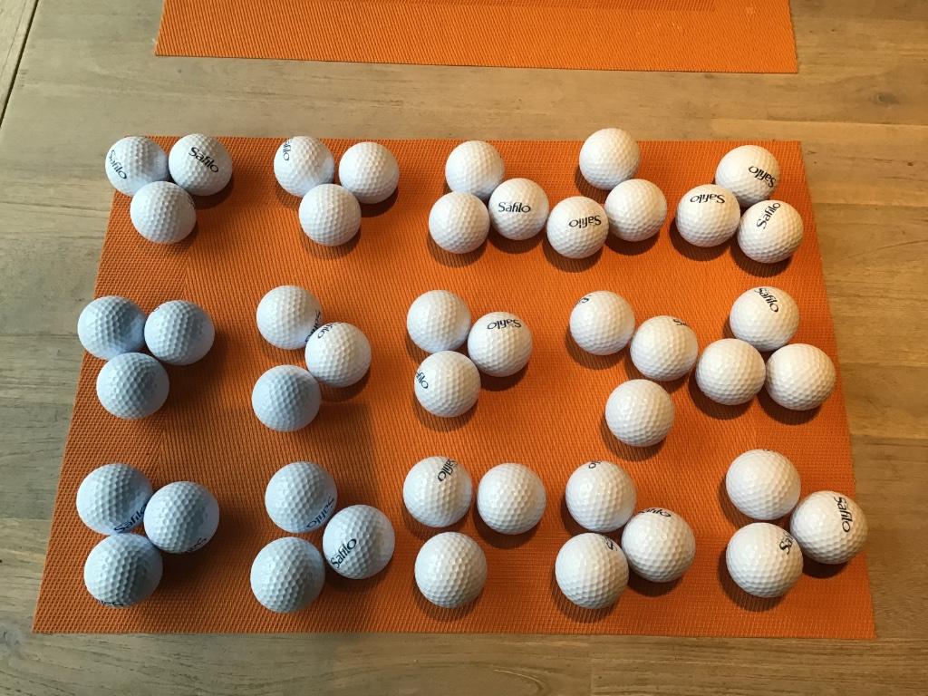 45 golfballen, Ophalen, Nieuw