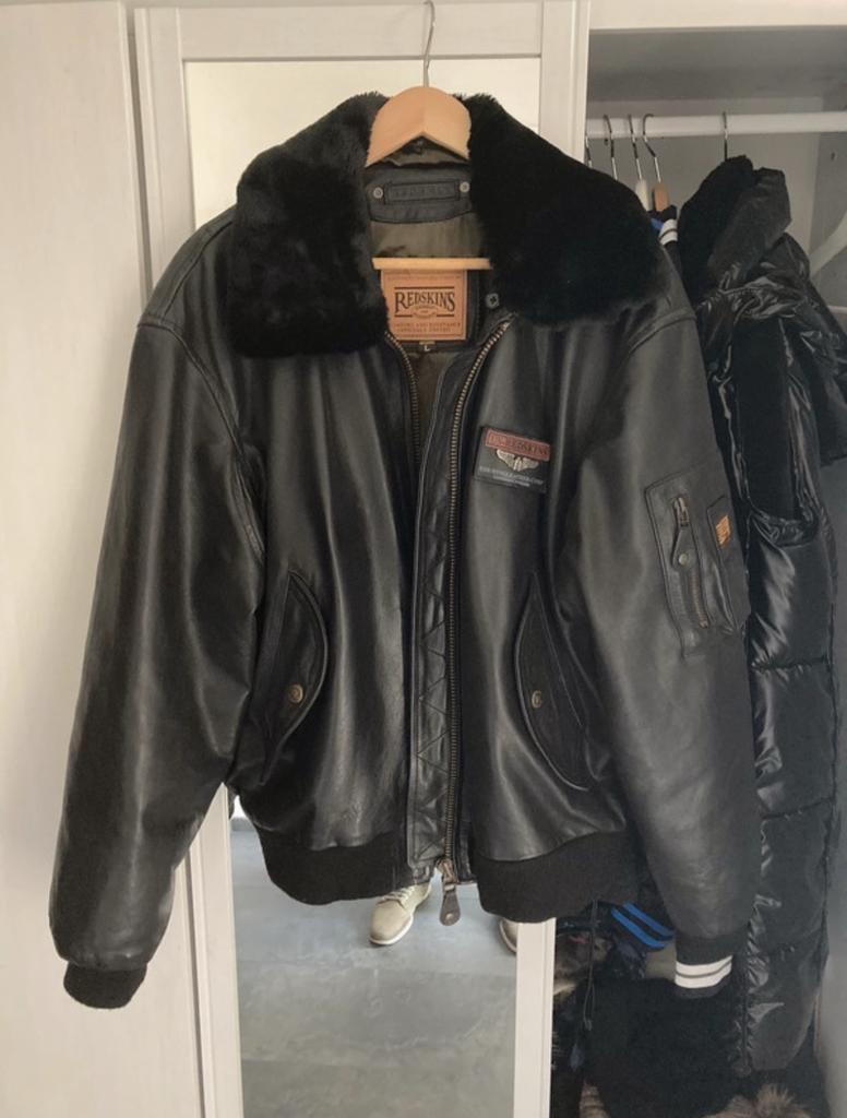 Veste cuir type aviateur Redskins taille L IMPECCABLE, REDSKINS, Enlèvement ou Envoi, Noir, Taille 52/54 (L)