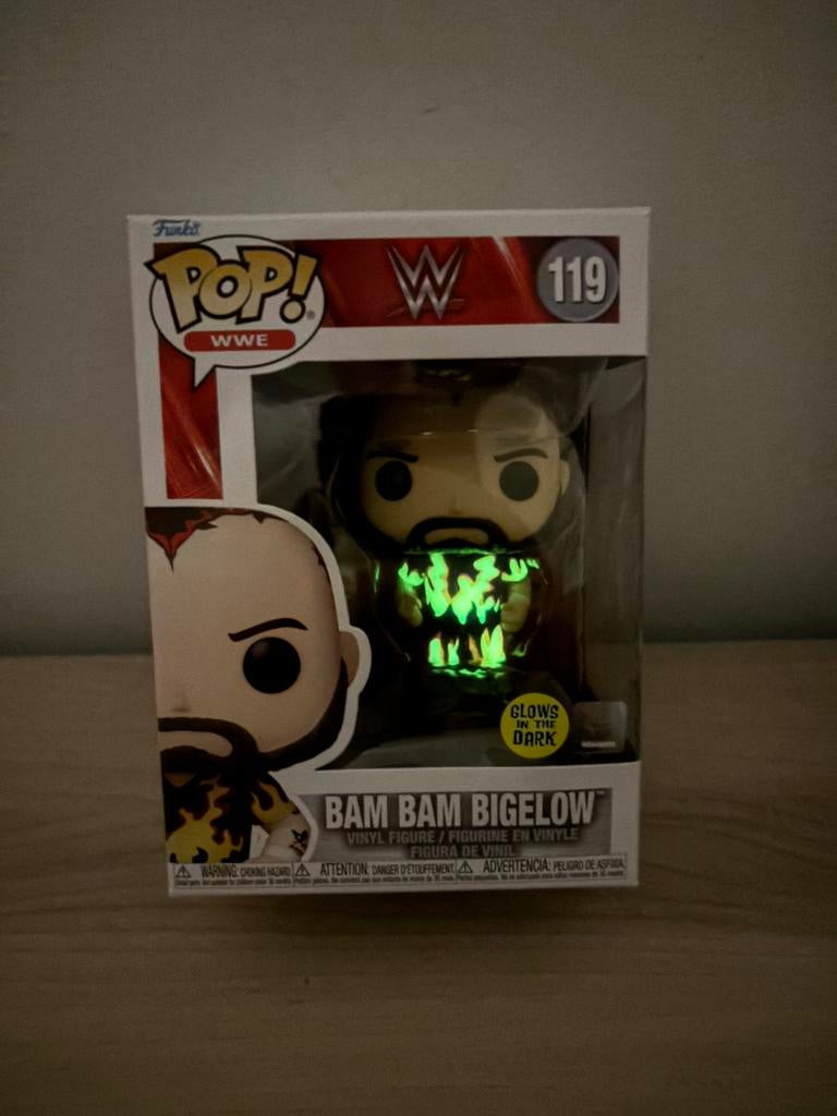 Funko Pop! WWE Bam Bam Bigelow 119 Glow in the Dark Walmart, Verzamelen, Ophalen of Verzenden