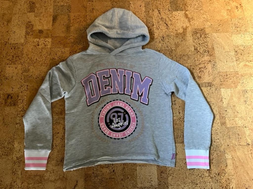 grijze sweater met kap Vingino maat 16j, Enfants & Bébés, Vêtements enfant | Taille 176, Comme neuf, Fille, Pull ou Veste, Enlèvement ou Envoi