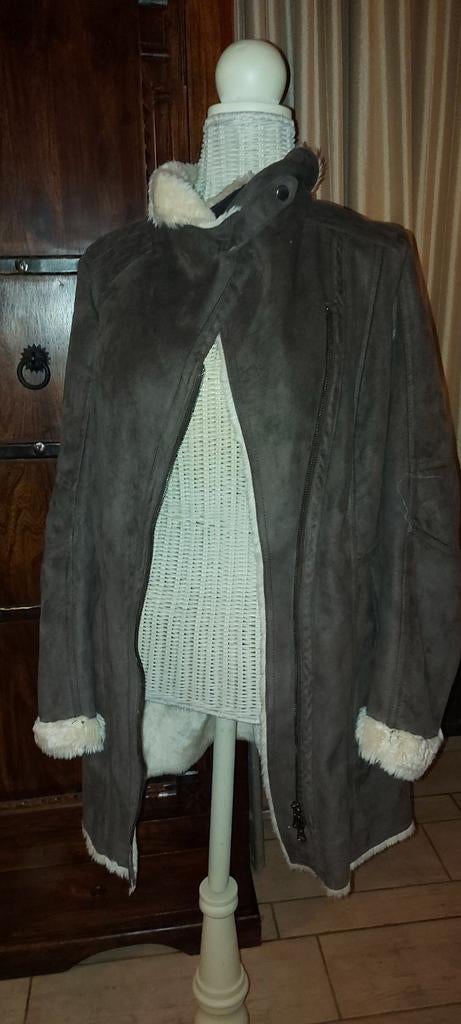 Damesmantel .warme nubuckjas maat medium, Kleding | Dames, Ophalen of Verzenden