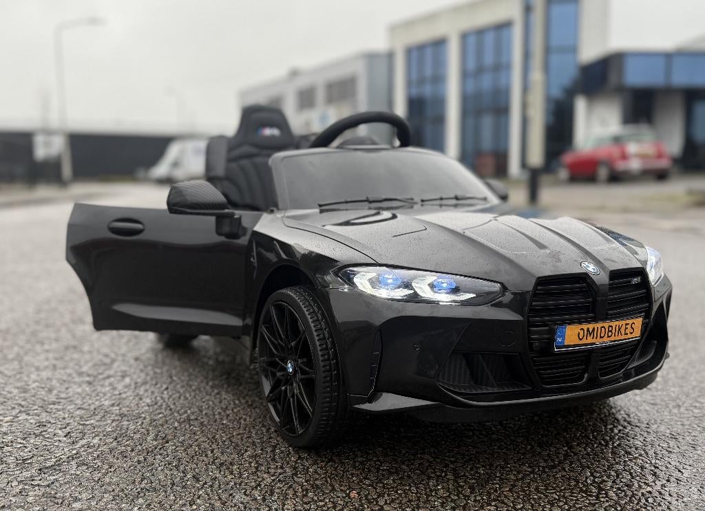 BMW M4 12v zwart Afstands. - Bleutooth - Led - Leder - Rubb!, Enlèvement ou Envoi, Neuf