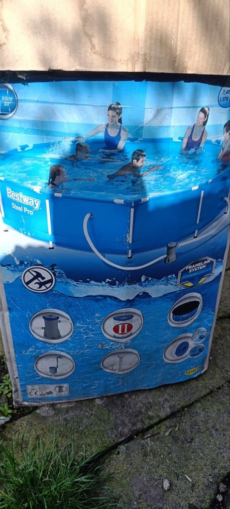 Piscine ronde, Jardin & Terrasse, Enlèvement, Skimmer ou Écumeur de surface