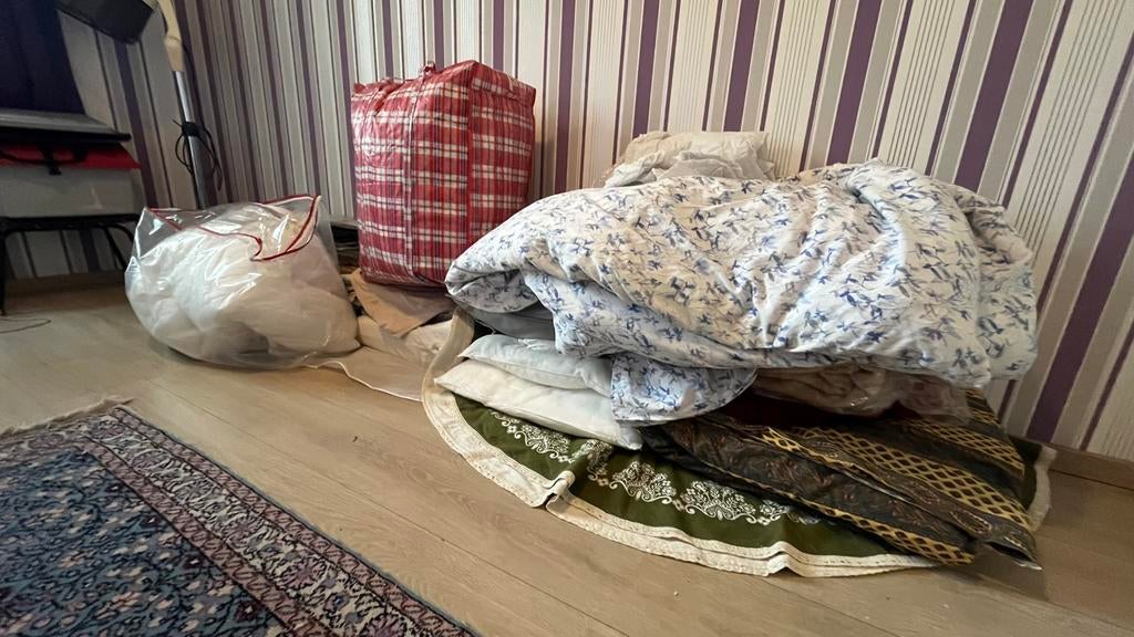 Gratis lakens, deken, donsdekens, handdoeken …, Huis en Inrichting, Slaapkamer | Beddengoed, Ophalen, Gebruikt
