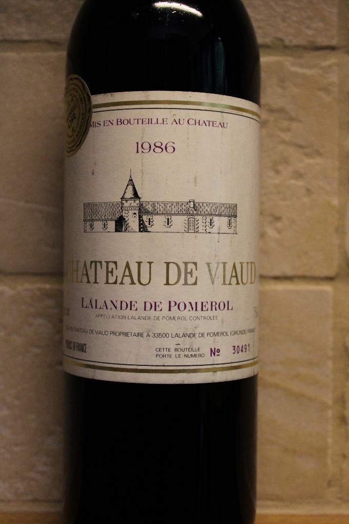 Château De Viaud 1986 Lalande de Pommerol, Verzamelen, Wijnen, Ophalen, Frankrijk, Zo goed als nieuw, Rode wijn