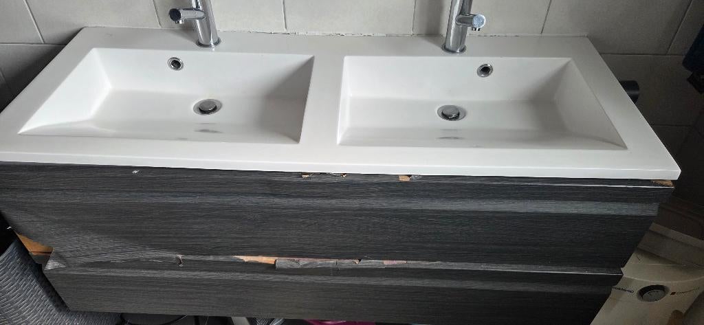 Wastafel en kolomkast, Ophalen, Gebruikt, Wasbak of Wastafel